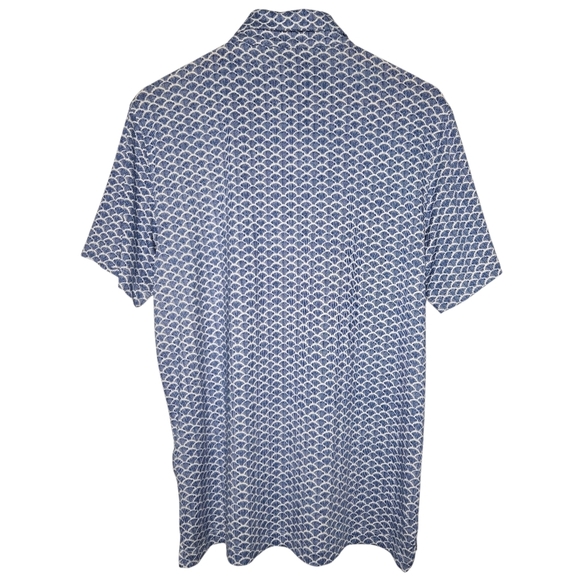 Tailor Vintage Mens UPF Surf The Web Shells Preppy Golf Polo Shirt Medium - Picture 2 of 13